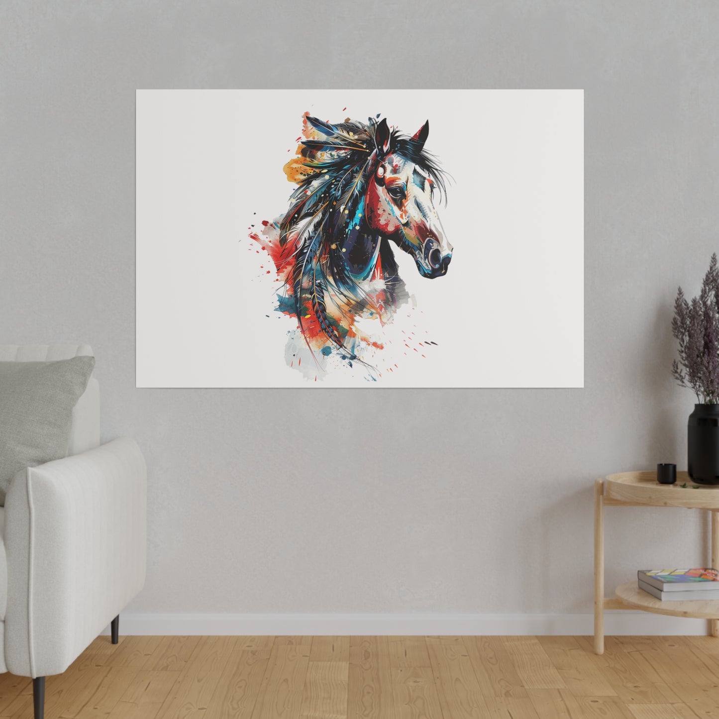 "Horse Drawing" Matte Canva