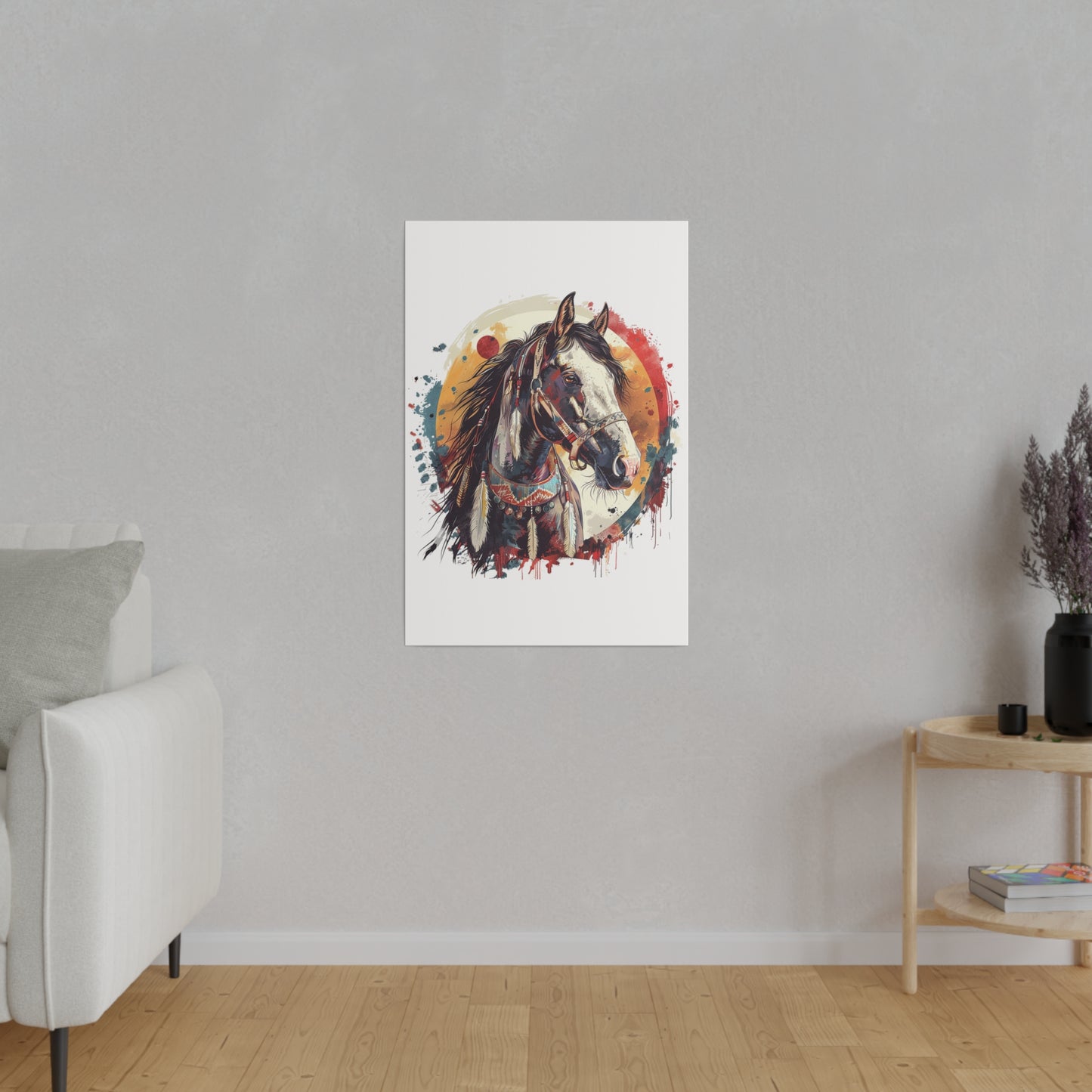 "Native Horse" Matte Canva