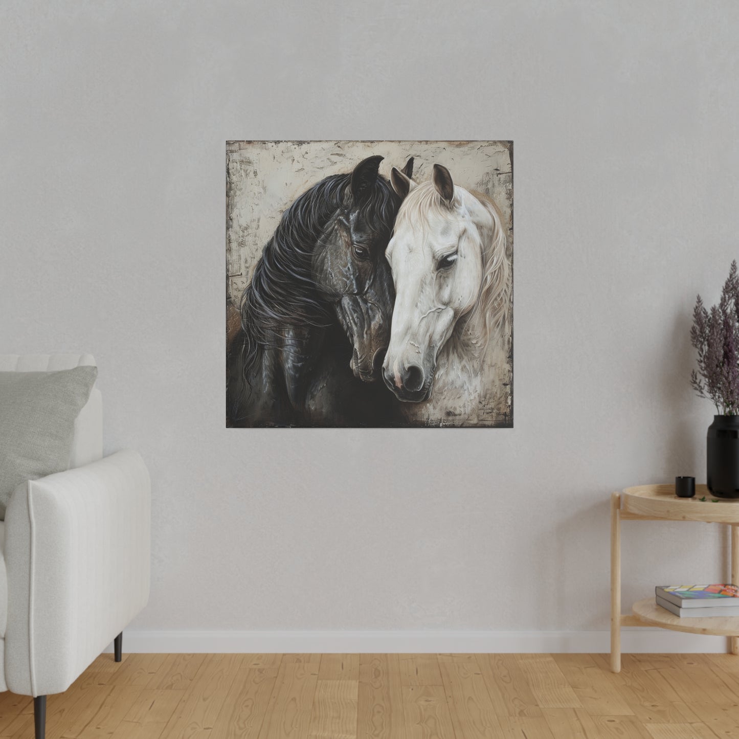 "Two Horse" Matte Canva