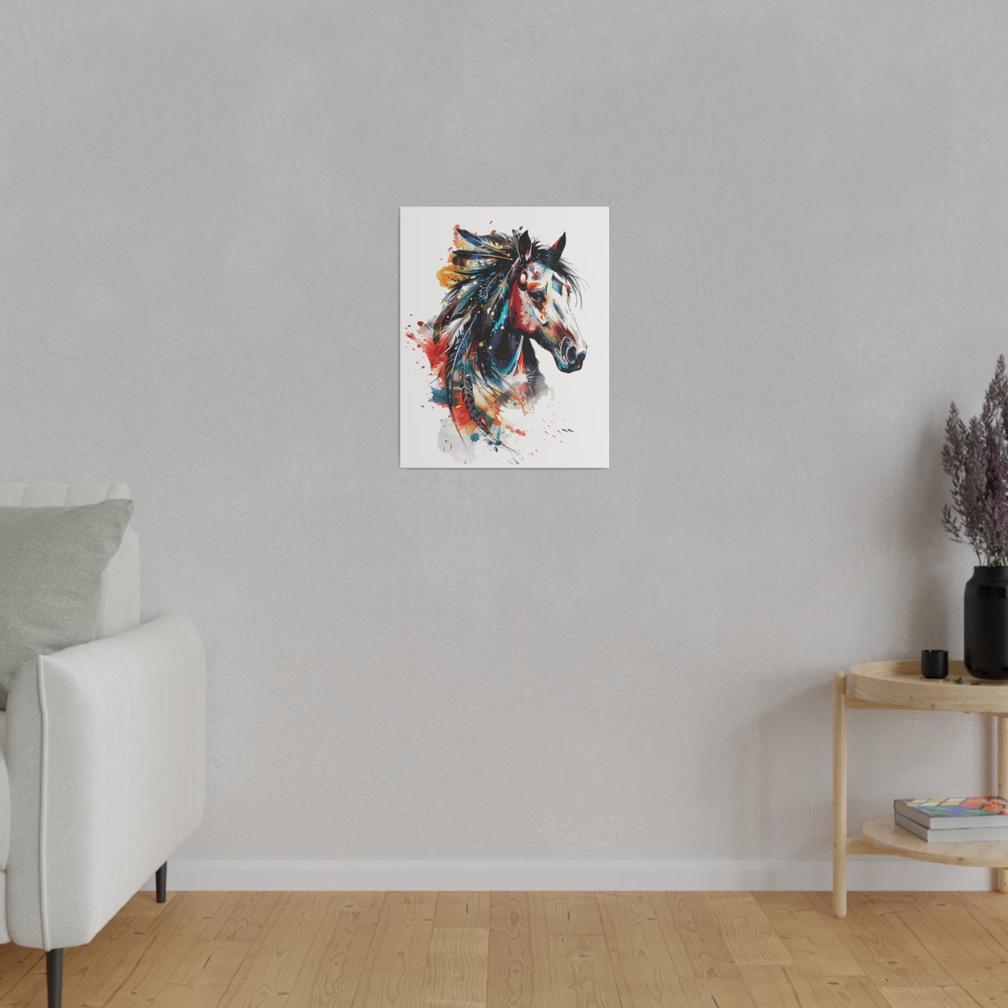 "Horse Drawing" Matte Canva