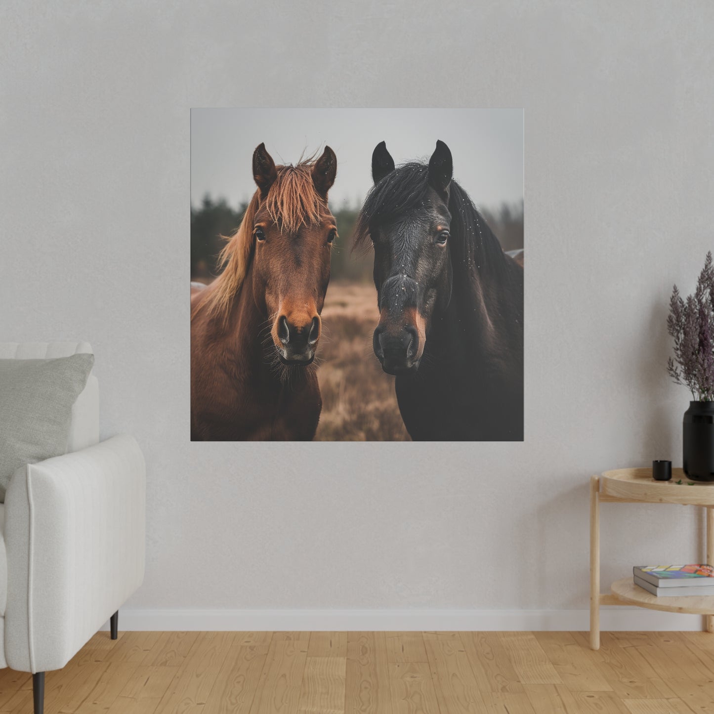 "Looking Horses" Matte Canva