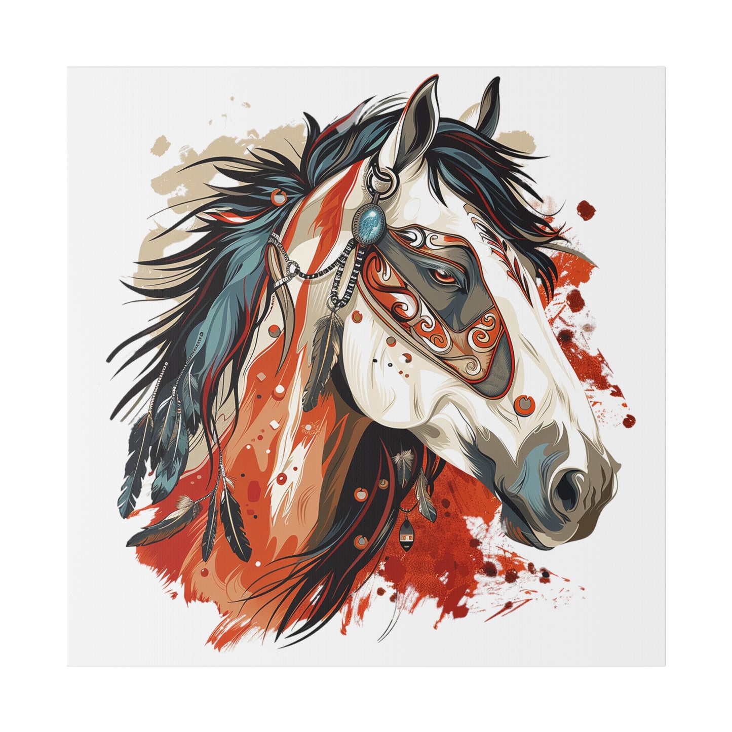 "Painted Horse" Matte Canva