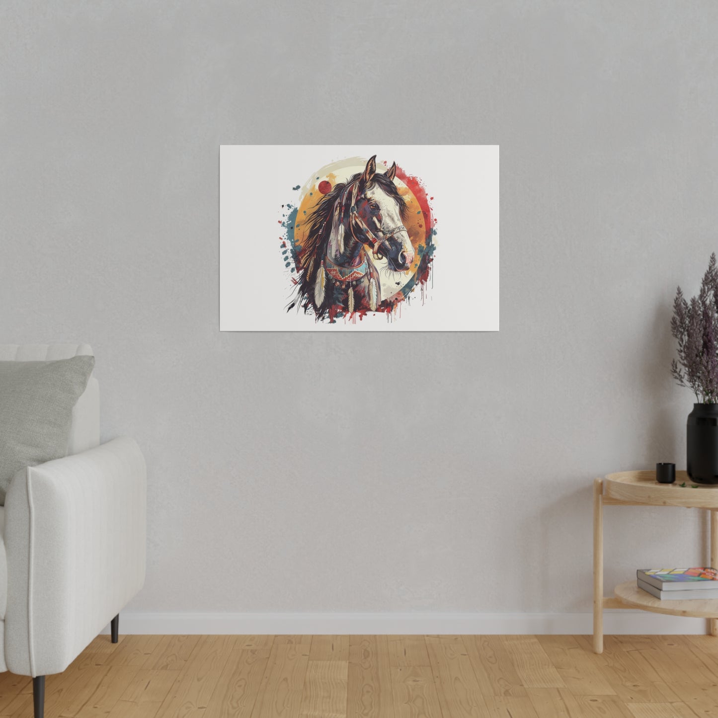 "Native Horse" Matte Canva