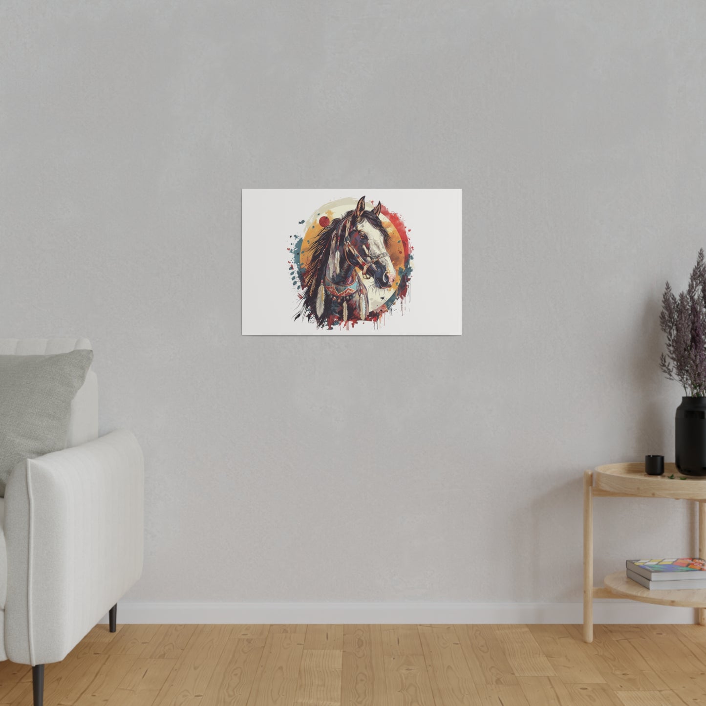 "Native Horse" Matte Canva