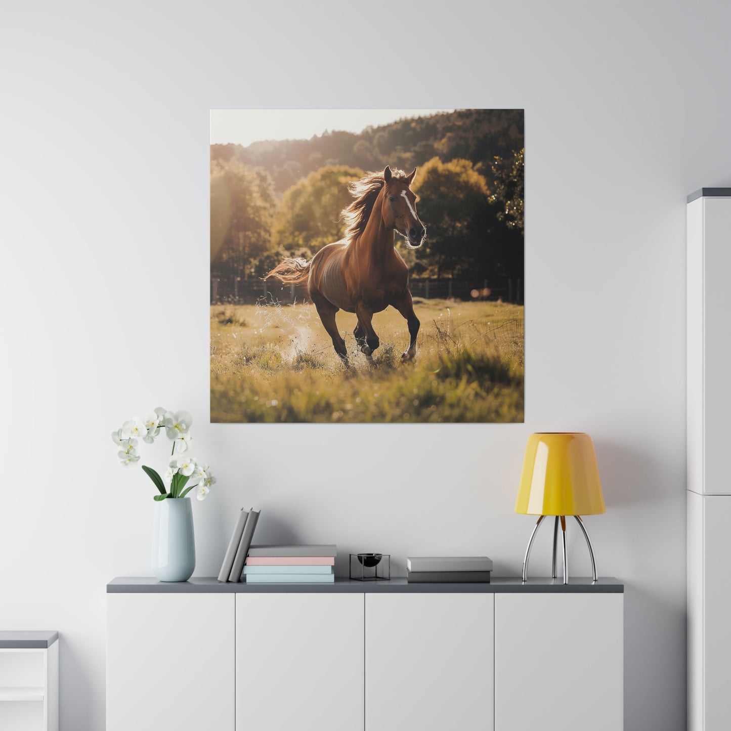 "Running Horse" Matte Canva