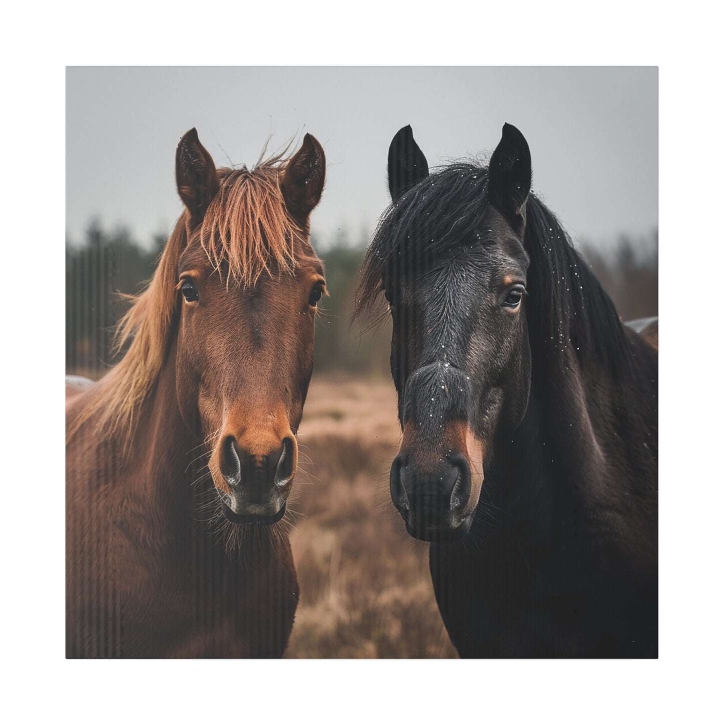 "Looking Horses" Matte Canva