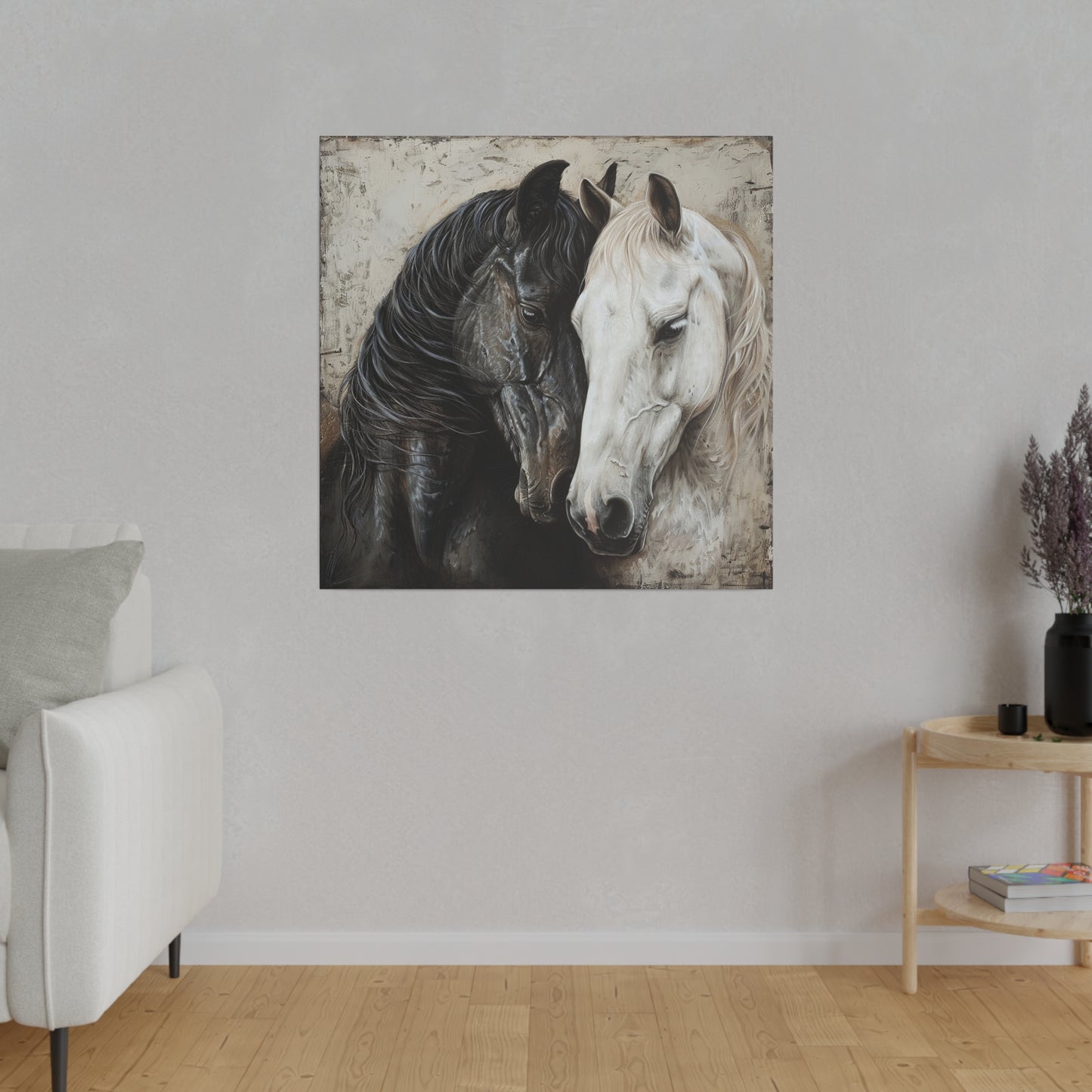 "Two Horse" Matte Canva