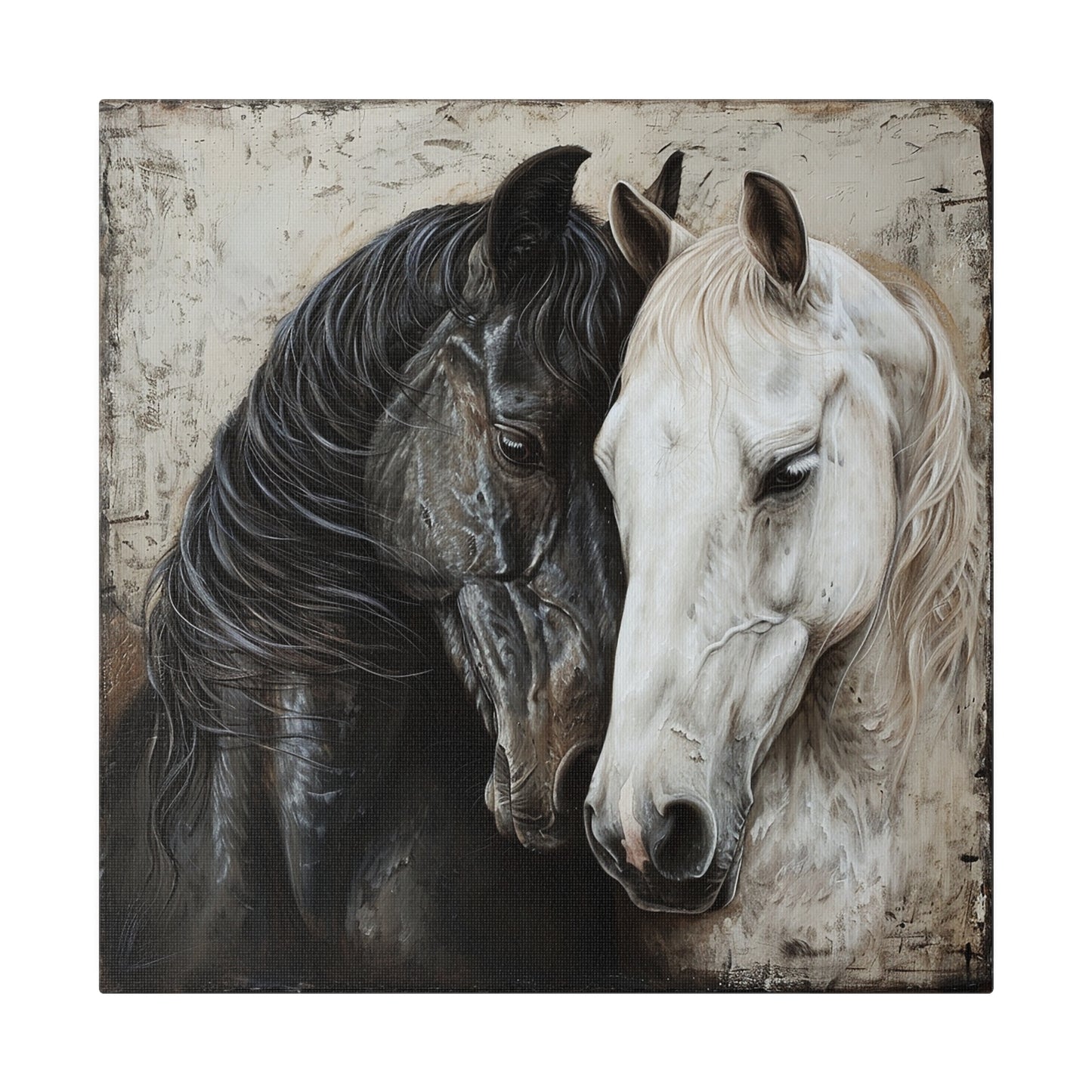 "Two Horse" Matte Canva