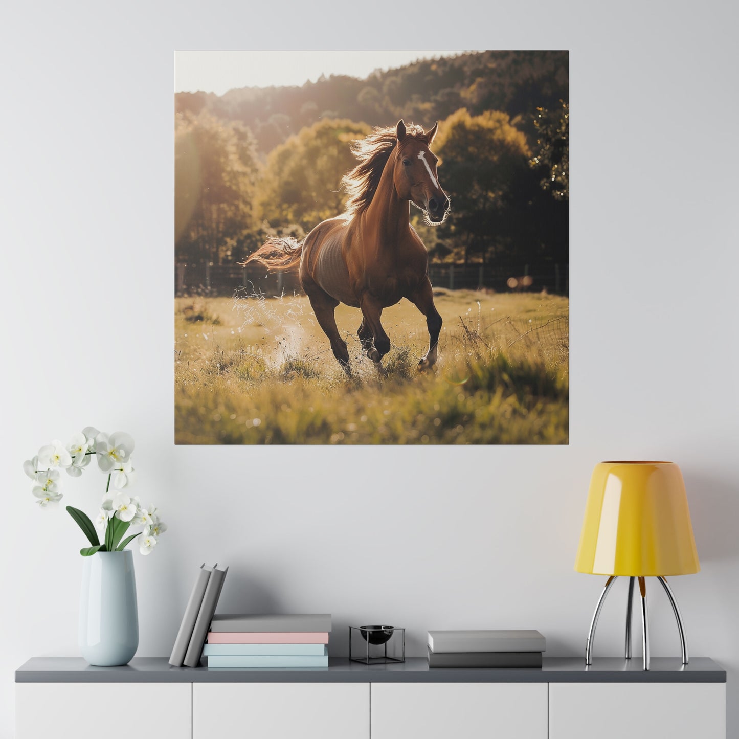 "Running Horse" Matte Canva