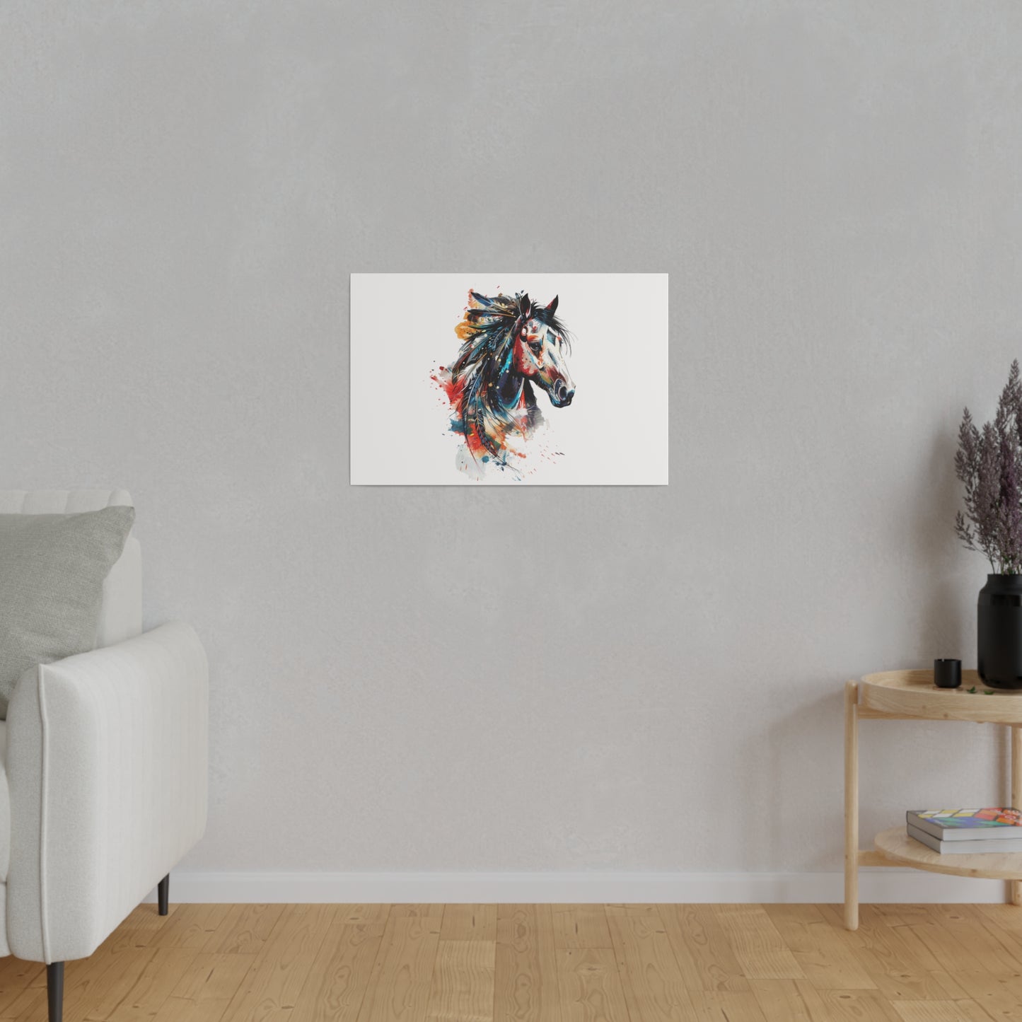 "Horse Drawing" Matte Canva