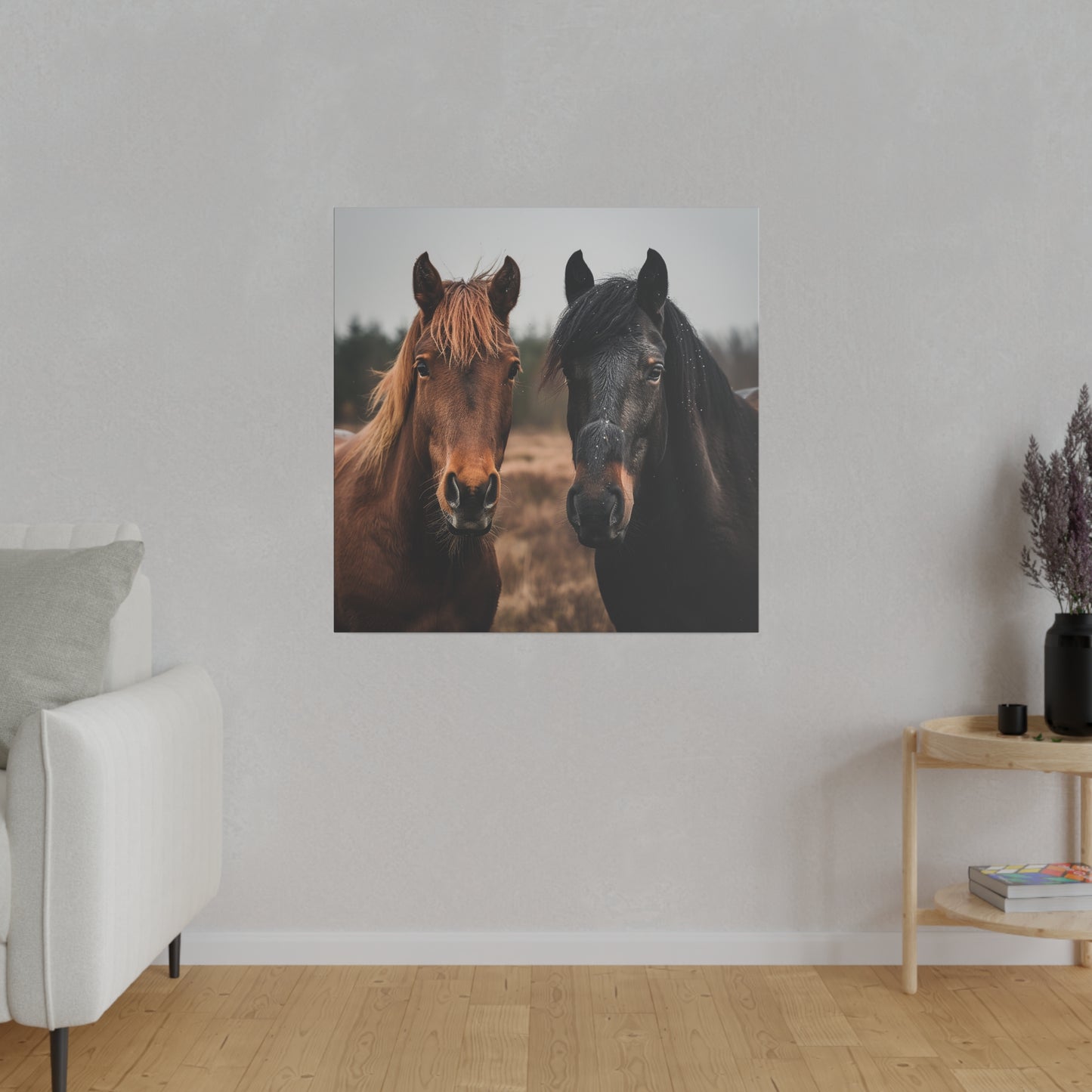 "Looking Horses" Matte Canva