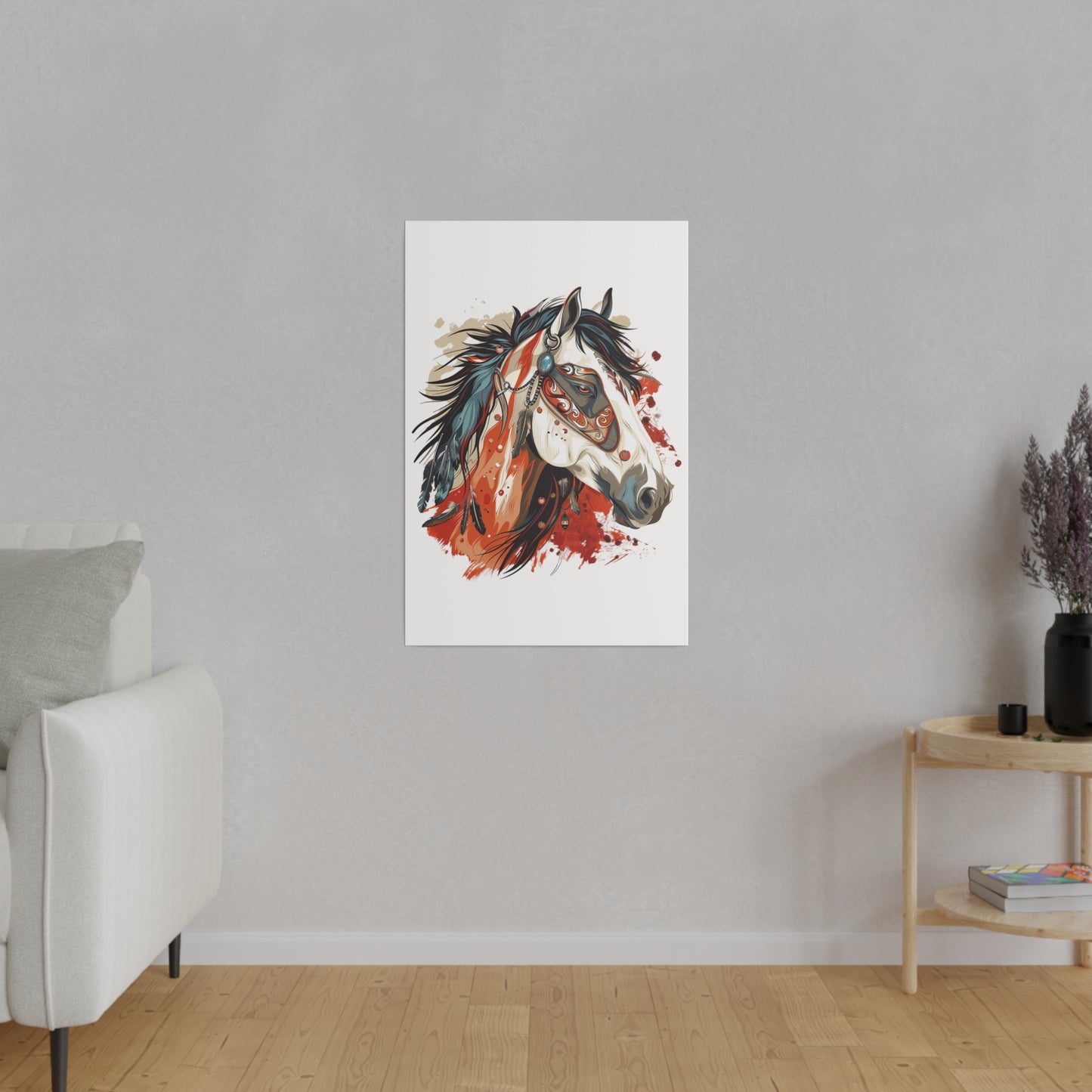 "Painted Horse" Matte Canva