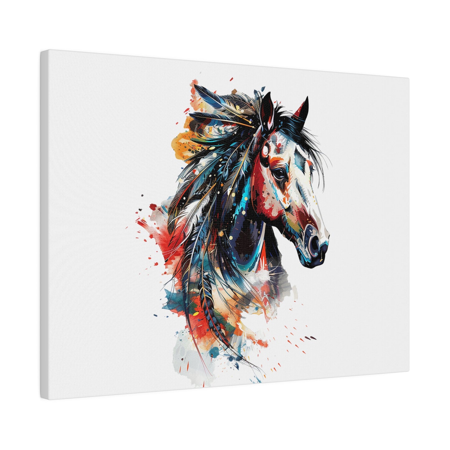 "Horse Drawing" Matte Canva