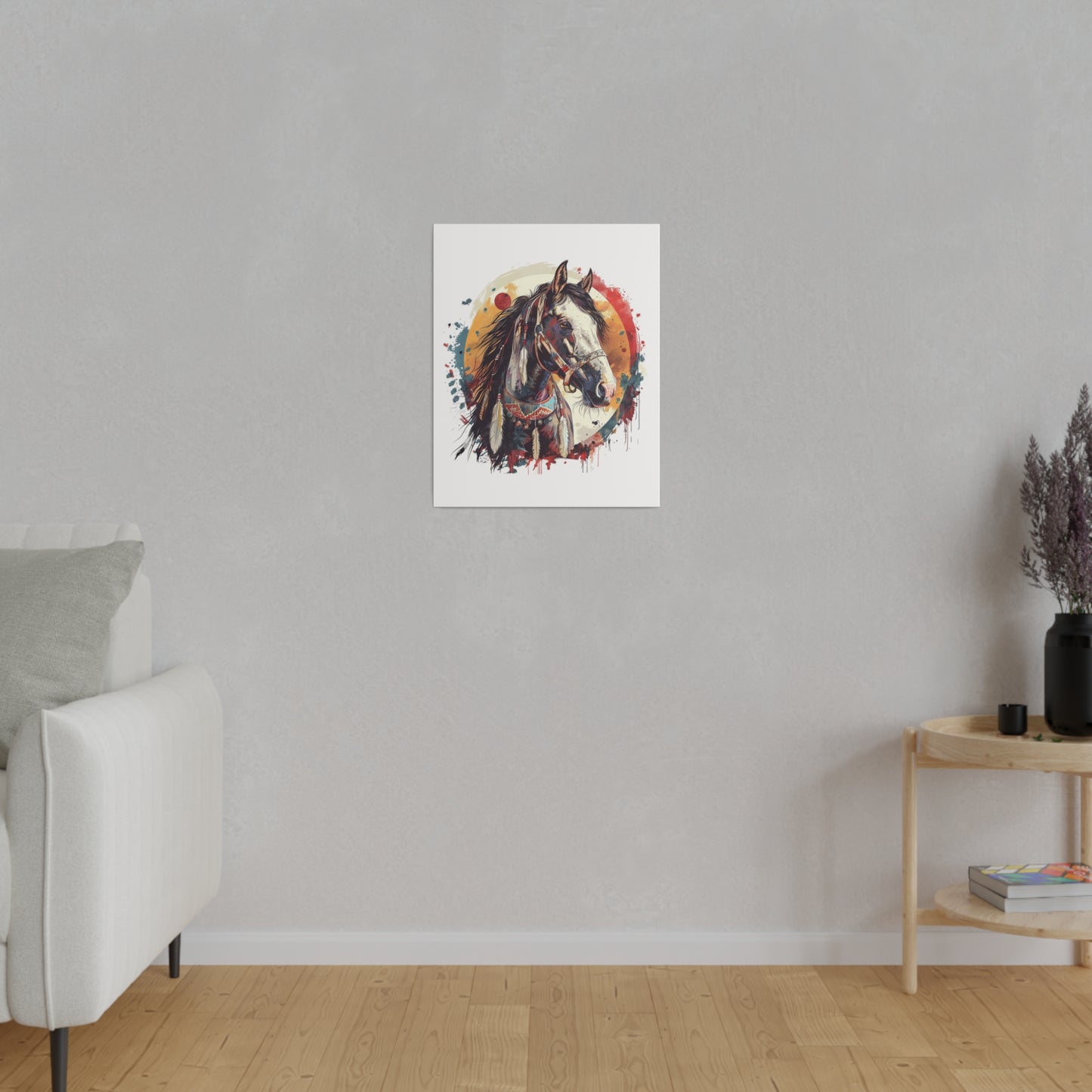 "Native Horse" Matte Canva