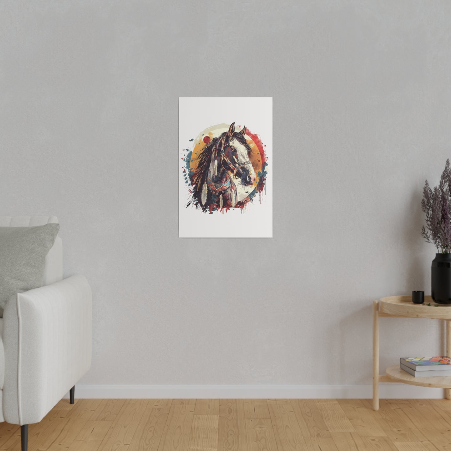 "Native Horse" Matte Canva