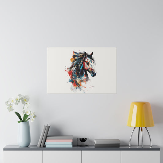 "Horse Drawing" Matte Canva