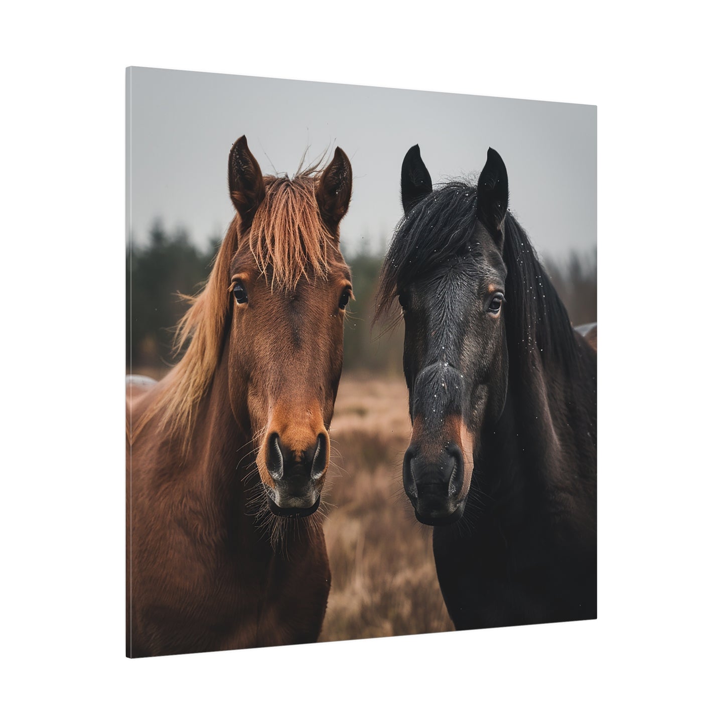 "Looking Horses" Matte Canva