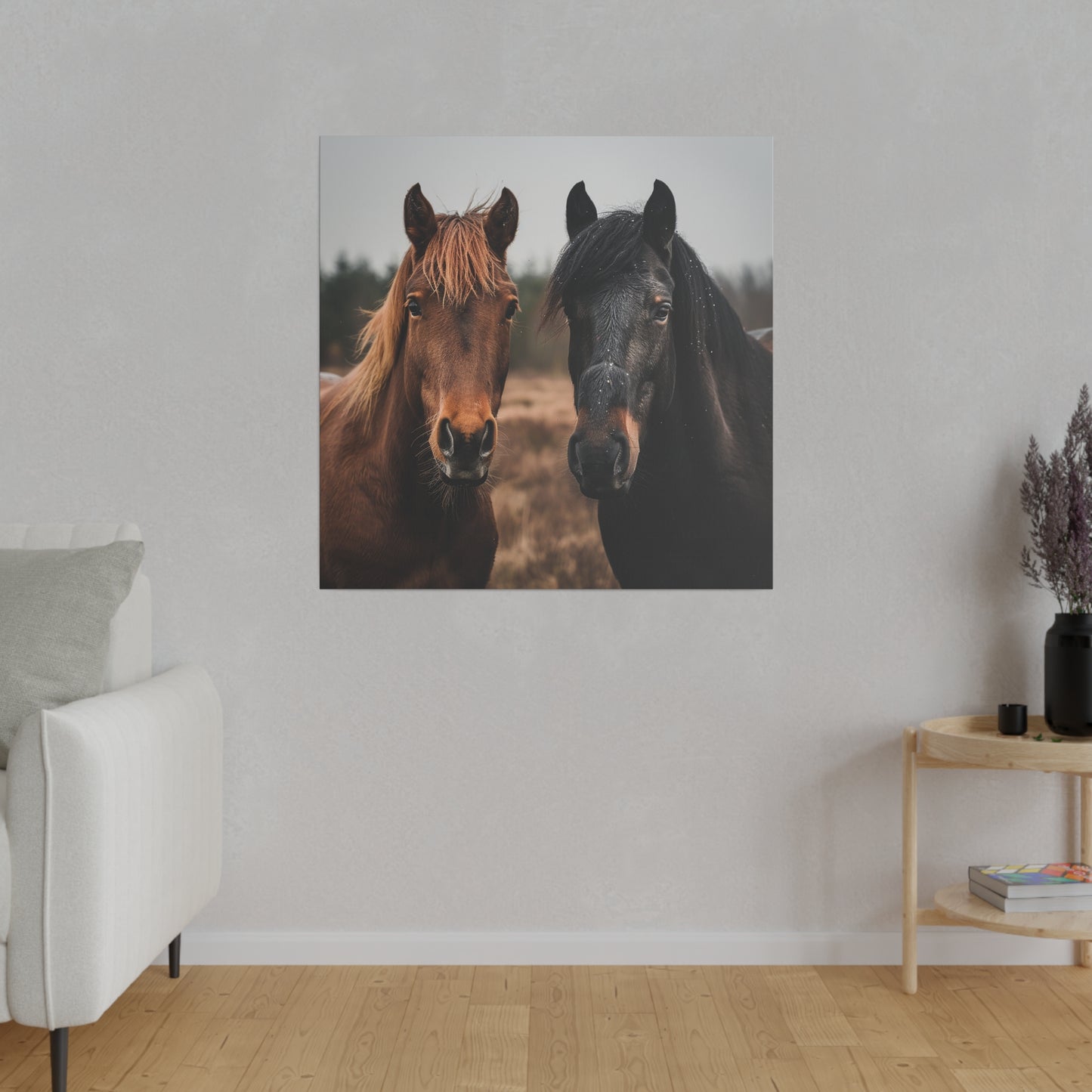 "Looking Horses" Matte Canva