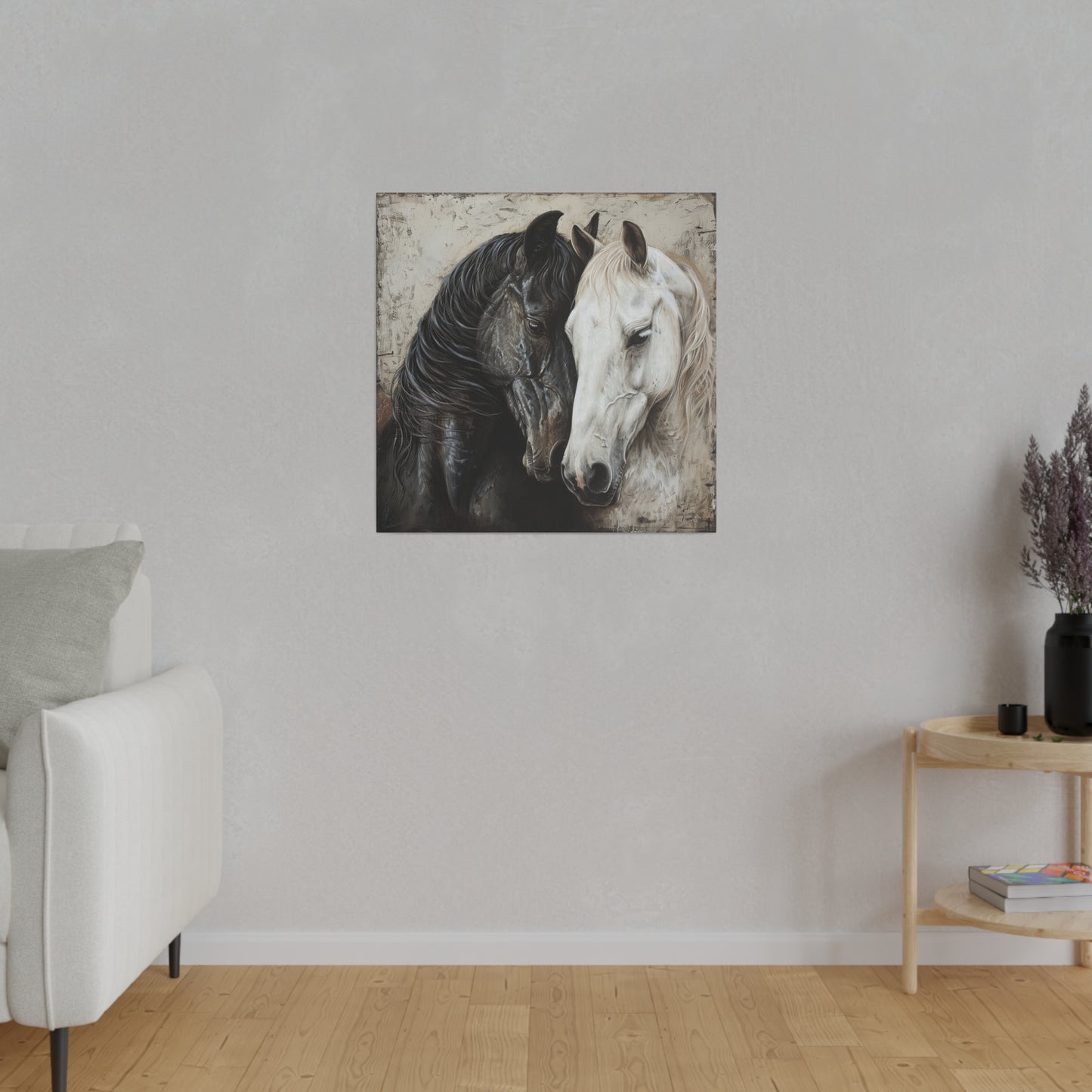 "Two Horse" Matte Canva