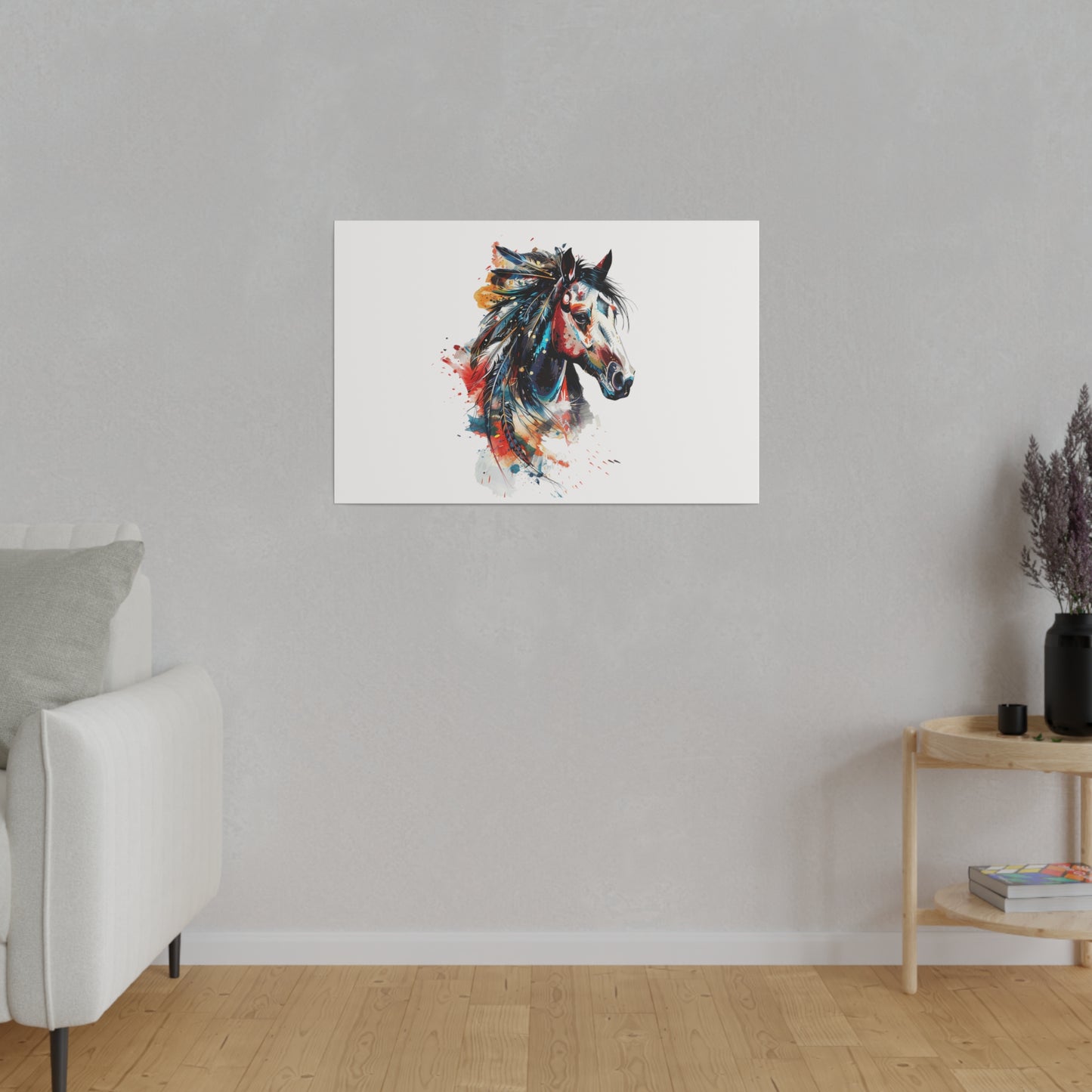 "Horse Drawing" Matte Canva