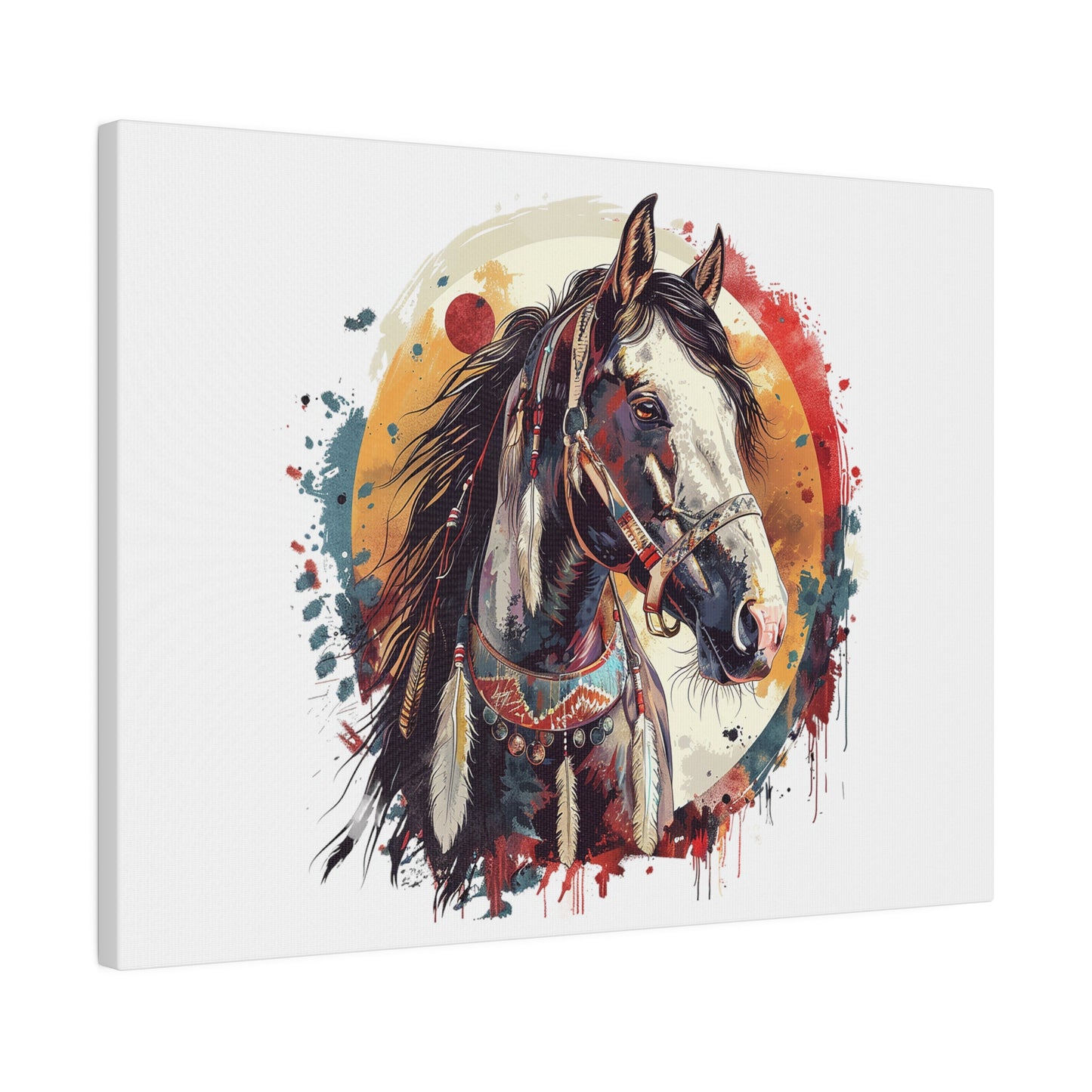 "Native Horse" Matte Canva