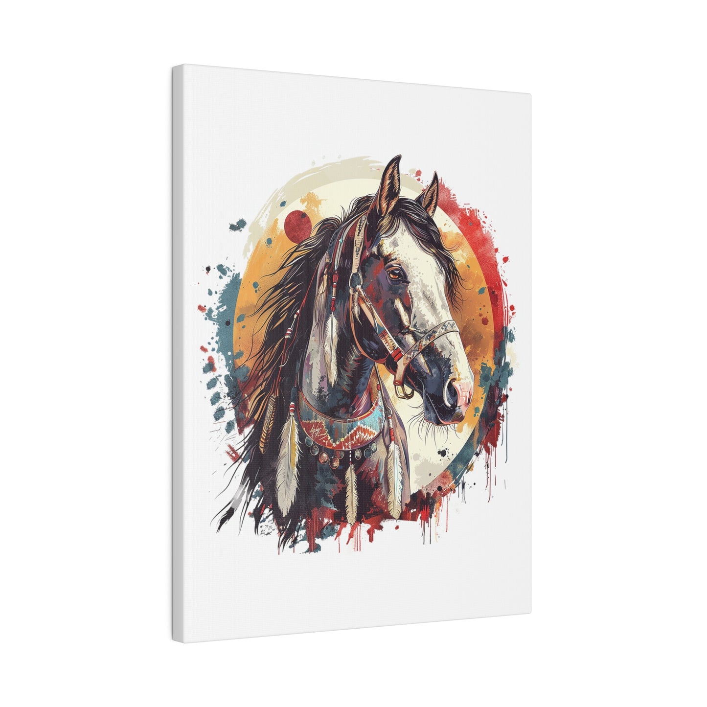 "Native Horse" Matte Canva