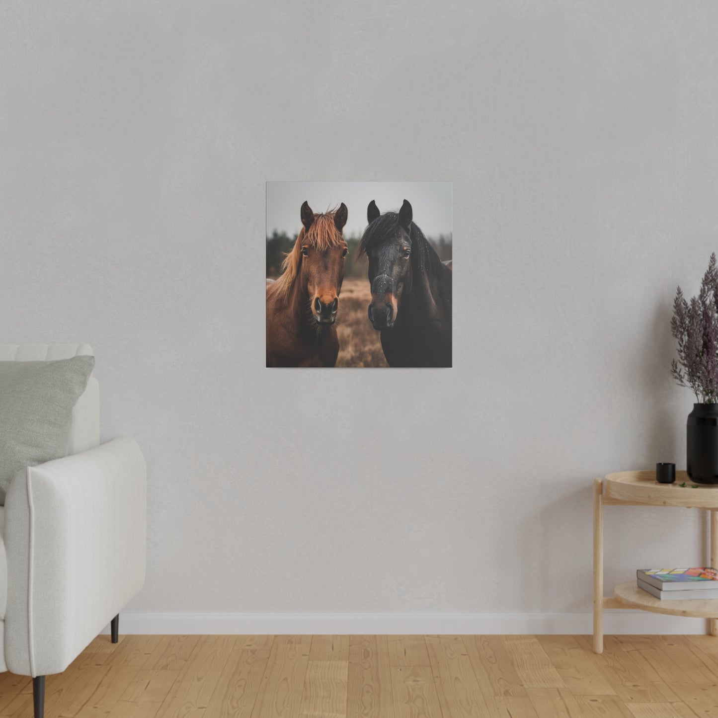 "Looking Horses" Matte Canva